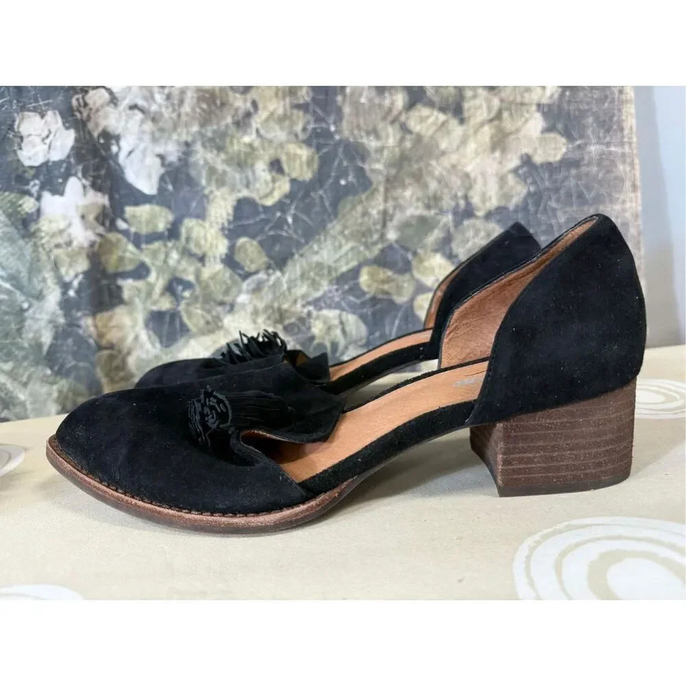 Free People x Jeffrey Campbell Charles Slip-On Tassel Loafers Suede Size 10